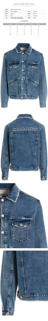 ISABEL MARANT JANGO Jeansjacke mit Rückenlogo Blau VE0061HA A3G10H 30BU 64444331 [P]