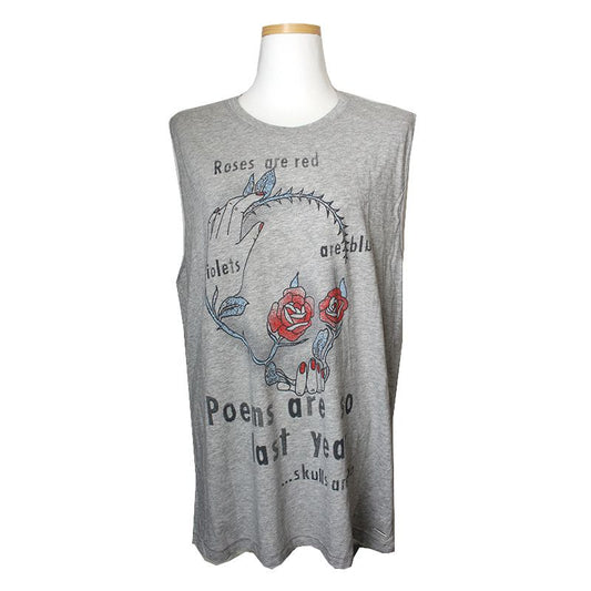 Diesel Melange Grey Sleeveless Cotton T-Shirt 55, 66 64453357