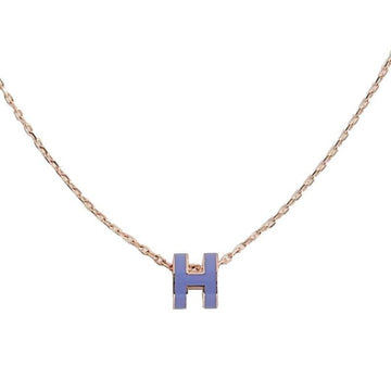 Hermes Popashu Mini Necklace Rose Gold Hardware Lila Lilac stamp: H147992FO11 11 64453457