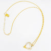 Dior CHRISTIAN Cubic Heart Pendant Necklace 64531015 [P]