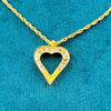 Dior CHRISTIAN Cubic Heart Pendant Necklace 64531015 [P]