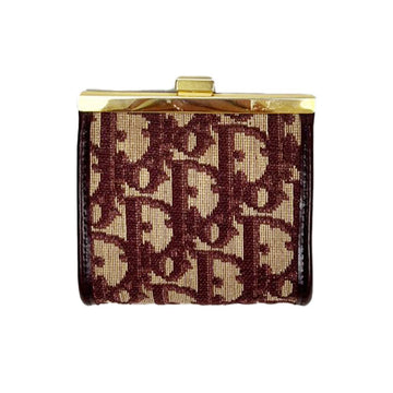Dior Christian Oblique Montaigne Burgundy Square Clutch 64552072