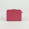 PRADA 1ML018 ピンク サフィアーノ レザー 二つ折り財布 64337830 [P]