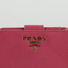 PRADA 1ML018 ピンク サフィアーノ レザー 二つ折り財布 64337830 [P]
