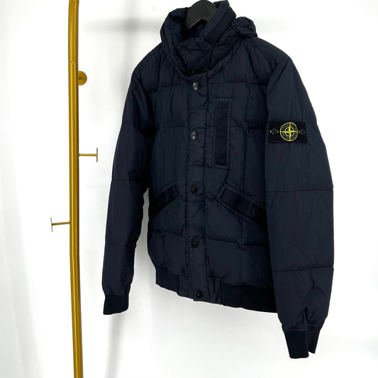 Stone Island Crinkle Padded Short Jacket Navy 64554047