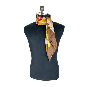 Hermes Couvee d Scarf Brown 90 64584390