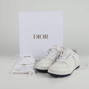 DIOR ホワイトオブリークパンチングカーフレザー ワンスニーカー 38.5 87862780