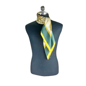 Hermes LES ARME DE PARIS Green Scarf 90 64605753