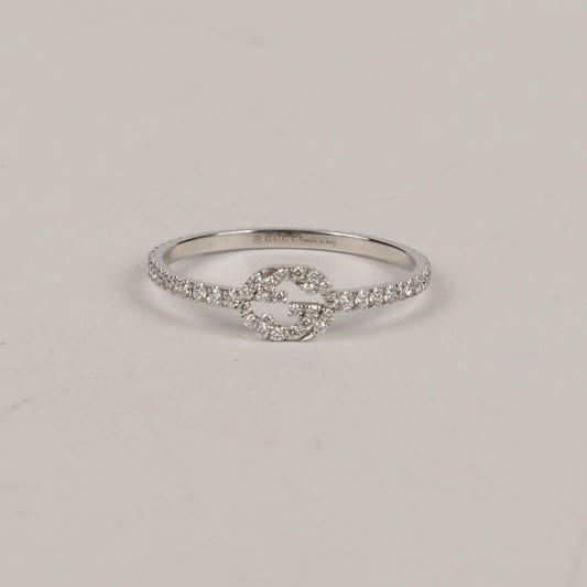 Gucci Interlocking Diamond Ring in 18K White Gold 16 64413723