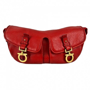 Salvatore Ferragamo Red Leather Shoulder Bag 6374 64772635
