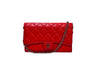 CHANEL Caviar Flap WOC Women's Shoulder Bag Antique Steel Red 64857081 [P]
