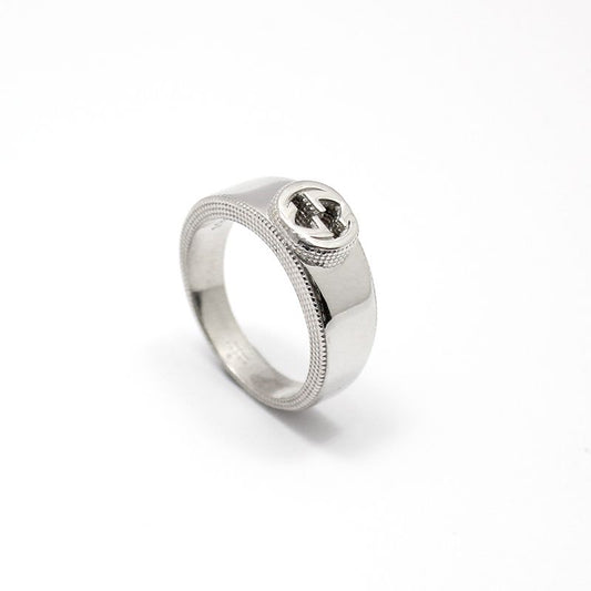 Gucci Sterling Silver 9MM Interlocking G Ring 19 64959563