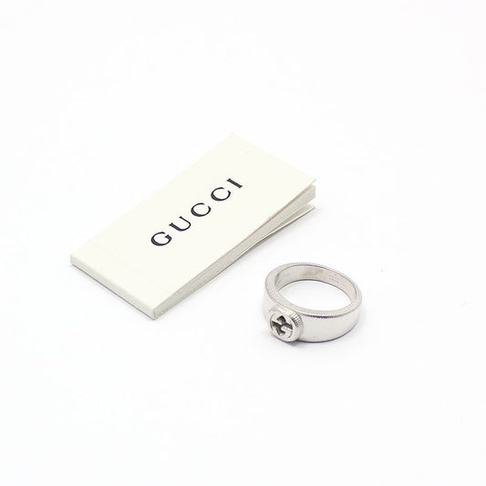 Gucci Sterling Silver 9MM Interlocking G Ring 19 64959563