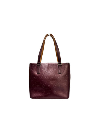 Louis Vuitton Monogram Matte Stockton Tote Bag Burgundy 65274396