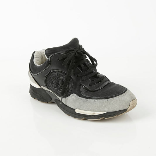 CHANEL G26582 Black Cruise Tennis Sneakers 36.5 64710693