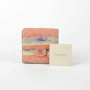 CHANEL Multi-Color Lammleder Graffiti Logo Geldbörse 10CM × 9.5CM × 4CM 64713478