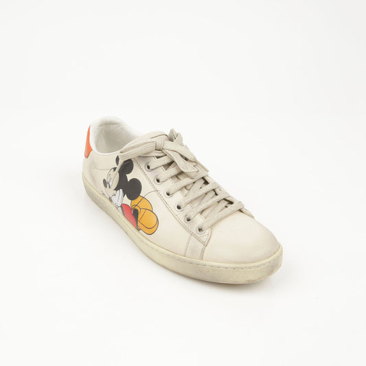 Gucci Leather Mickey Mouse Ace Sneakers 38 121844294