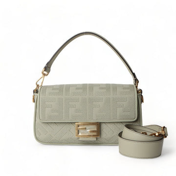 FENDI 8BR600 FF Logo Stickerei Baguette Canvas Tasche/31575 65628607