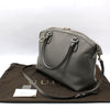 Gucci Gray Leather Gold-tone Double G Interlocking Dome Shoulder Bag 449651 65751405 [P]