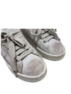 MIU MIU ウィメンズブリーチレザースニーカー 5E915D ホワイト 36 65795260 [P]