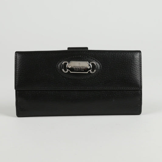 GUCCI Schwarze Leder Continental Geldbörse 231841 65725407