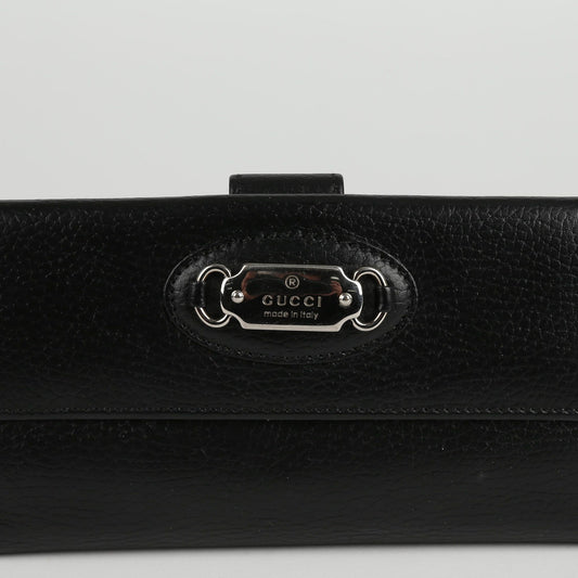 GUCCI Schwarze Leder Continental Geldbörse 231841 65725407