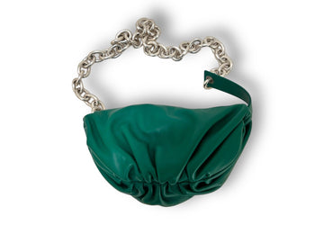 BOTTEGA VENETA 餃子チェーンショルダーバッグ グリーン 銀色 65845248
