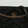 GUCCI Schwarze Matelassé-Leder GG Marmont Schultertasche 524592 65625145 [P]