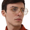 MONCLER Sonnenbrille ML0121 030 Goldu002C Transparentu002C UV-Schutz 65871674 [P]
