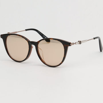 Moncler Sunglasses ML0226F 56U Luxury Mirror Round Black Asian Fit Acetate 65872156