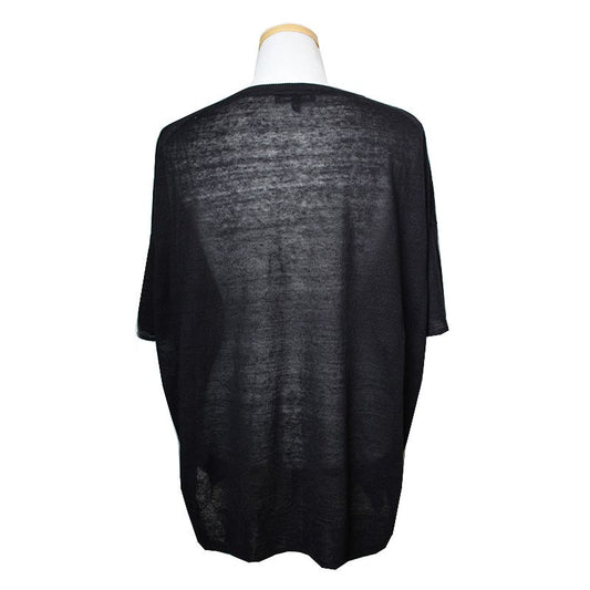 Theory Black Linen Blend T-Shirt 66 65886157