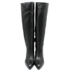 Prada 1W409E Black Cervone Shine Leather Long Boots 38 66233925 [P]