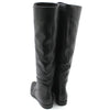 Prada 1W409E Black Cervone Shine Leather Long Boots 38 66233925 [P]