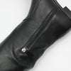 Prada 1W409E Black Cervone Shine Leather Long Boots 38 66233925 [P]
