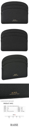 APC Saffiano Logo Demi-Moon Card Wallet PXBJQ F63270 LZZ 43803921 [P]