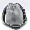 PRADA 1BE060 Konflower Blau Grau Leder Bucket Crossbody Bag 66381925 [P]