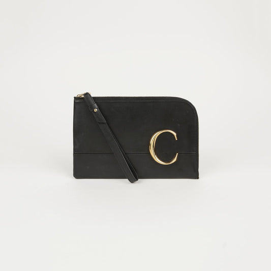 Chloe C Logo Zipper Strap Wallet Clutch 19UP086A37 65806651