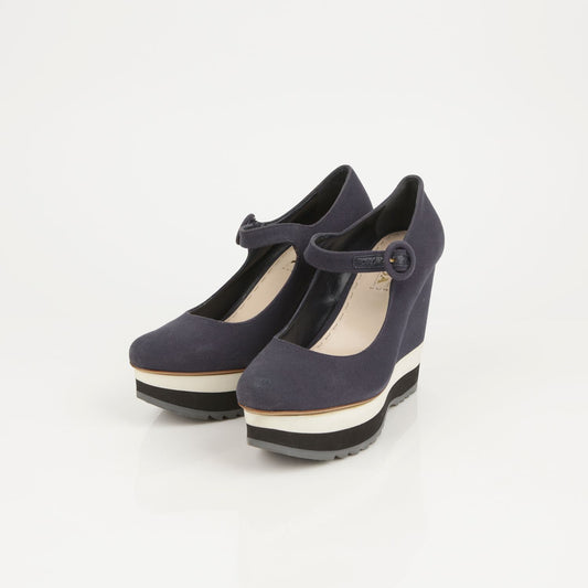 PRADA Streifen-Plattform-Pumps 65841848