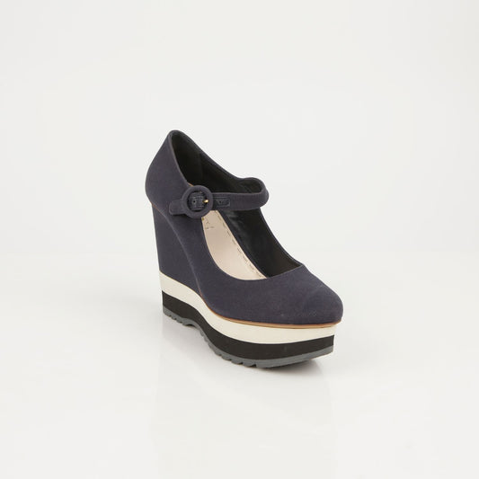 PRADA Streifen-Plattform-Pumps 65841848