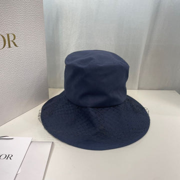 Dior Christian Teddy D Veil Wide Brim Bucket Hat (58) 66452501