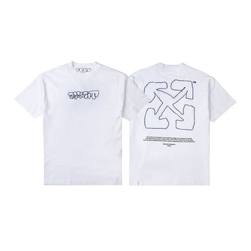 Off White Women Sketch Logo Cotton T-Shirt 49733972