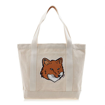 Maison Kitsune Men's Fox Head Tote Bag LW05101WW0050 ECRU 62309698