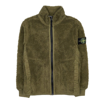 STONE ISLAND ワッペンパッチフリースジップアップジャケット 62217267