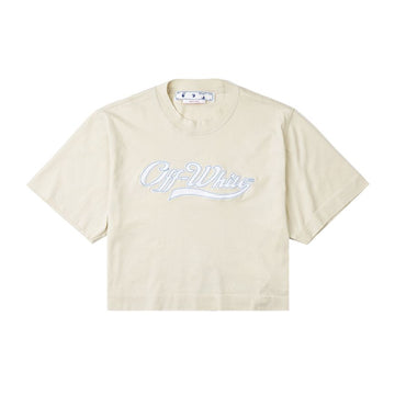 Off White Women's Baseball Rosso Cropped T-Shirt stamp: OWAA090S23JER0046145 49733969