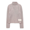 AMI Damen Leder Logo Patch Strick FKS424 KN0031 679 62398341 [P]
