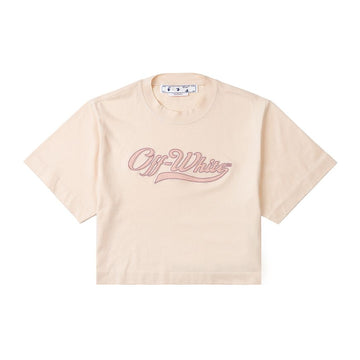 Off White Women's Baseball Rosso Crop T-Shirt 49733942