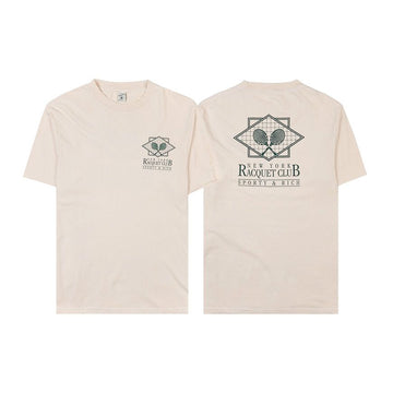 SPORTY & RICH ユニセックスラケットクラブコットンTシャツTS885CR 63507094