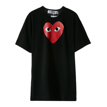 Comme Des Garcons Men's Heart Short Sleeve T-Shirt P1T112 BLACK 52475674