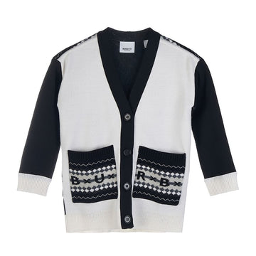 BURBERRY NIKO CADIGAN A8541 (12-14) Paar-Argyle-Wollcardigan 41695372