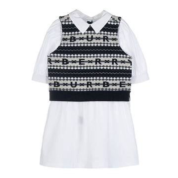 BURBERRY SIBILLA A1464 Kleid mit Fair Isle Logo Stretch (Erwachsen geeignet) 12-14 41695381